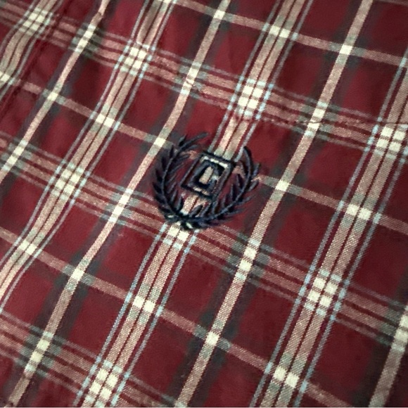 Chaps Men’s L/S Maroon/white Plaid Button Up Size L - Picture 12 of 12